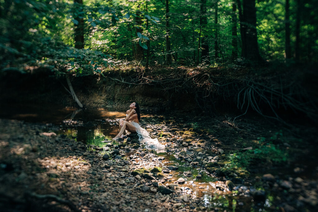This fine art boudoir gallery is a celebration of the divine feminine—an exploration of softness, power, and presence. Photographed exclusively on 35mm, 120mm medium format, and Polaroid film, each image reflects the timeless beauty of analog photography and the tactile intimacy it brings. This is more than a photoshoot—it’s a luxury, high-touch experience designed for women who are ready to reconnect with their bodies, creativity, and sense of self.  Captured by Kristen Hammock, a Durham, NC fine art boudoir photographer specializing in emotional, film-based portraiture that centers the female gaze and honors every phase of womanhood.